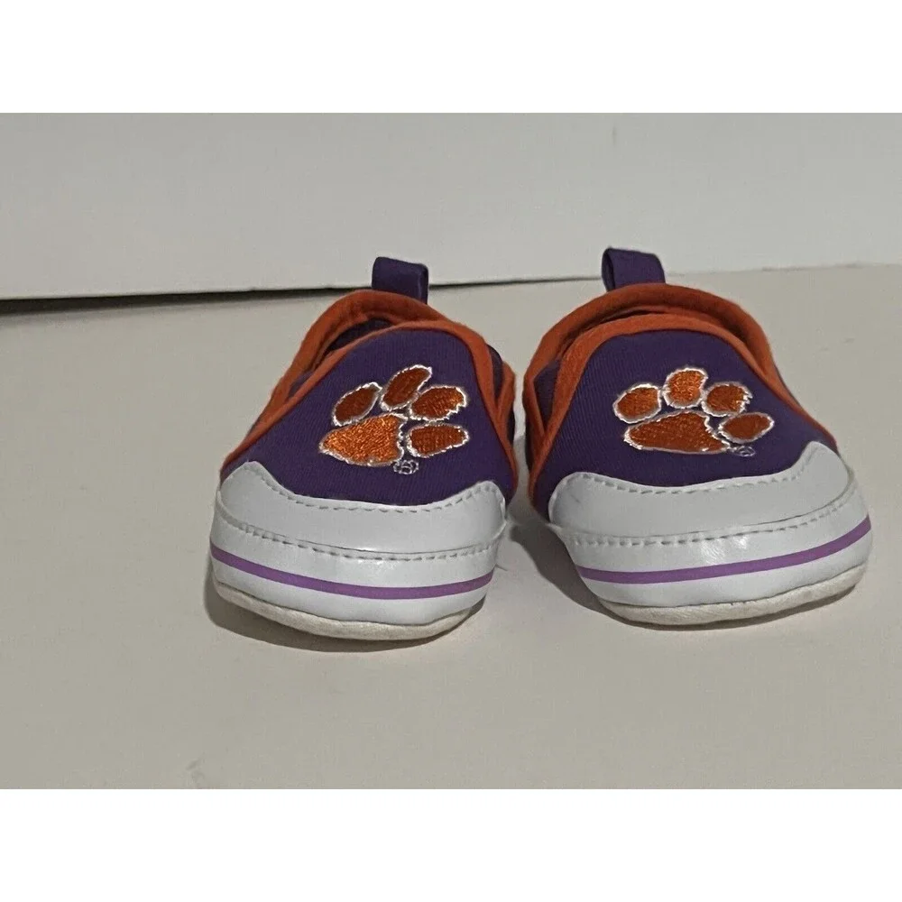 NCAA Clemson University SC Tigers Baby Soft Sole Shoes Orange Regalia US Size 3